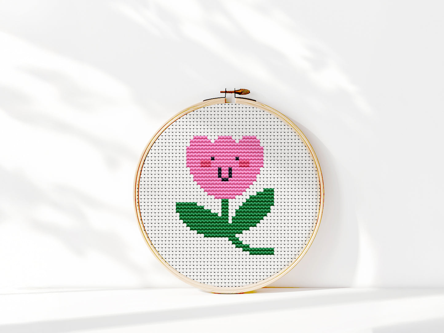 Mini flower cross stitch pattern – simple floral embroidery – beginner-friendly PDF