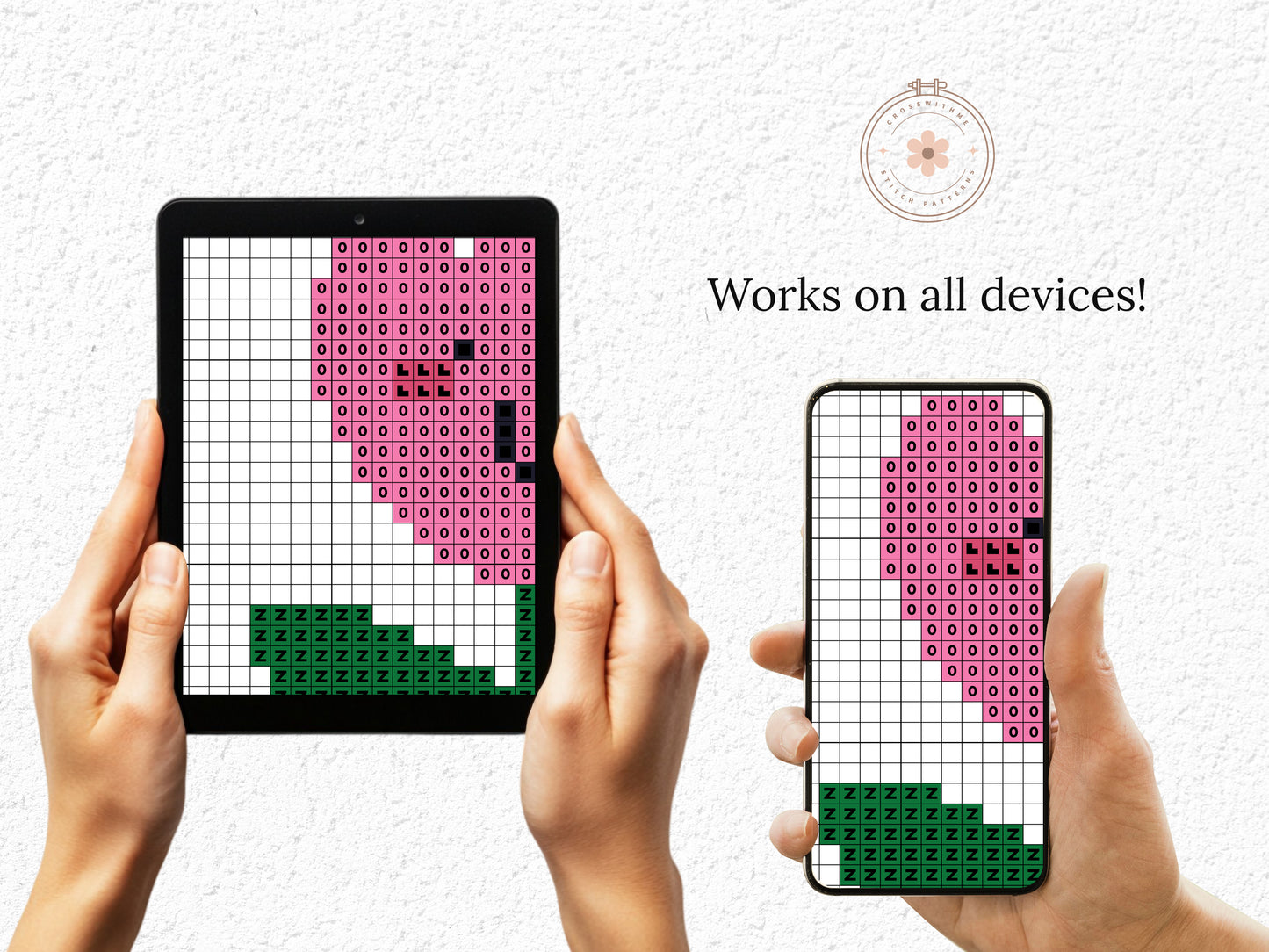 Mini flower cross stitch pattern – simple floral embroidery – beginner-friendly PDF