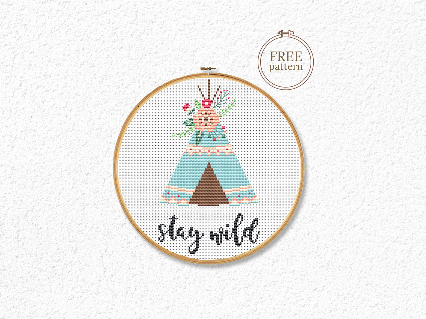 Stay Wild - Free Cross Stitch Pattern - PDF file