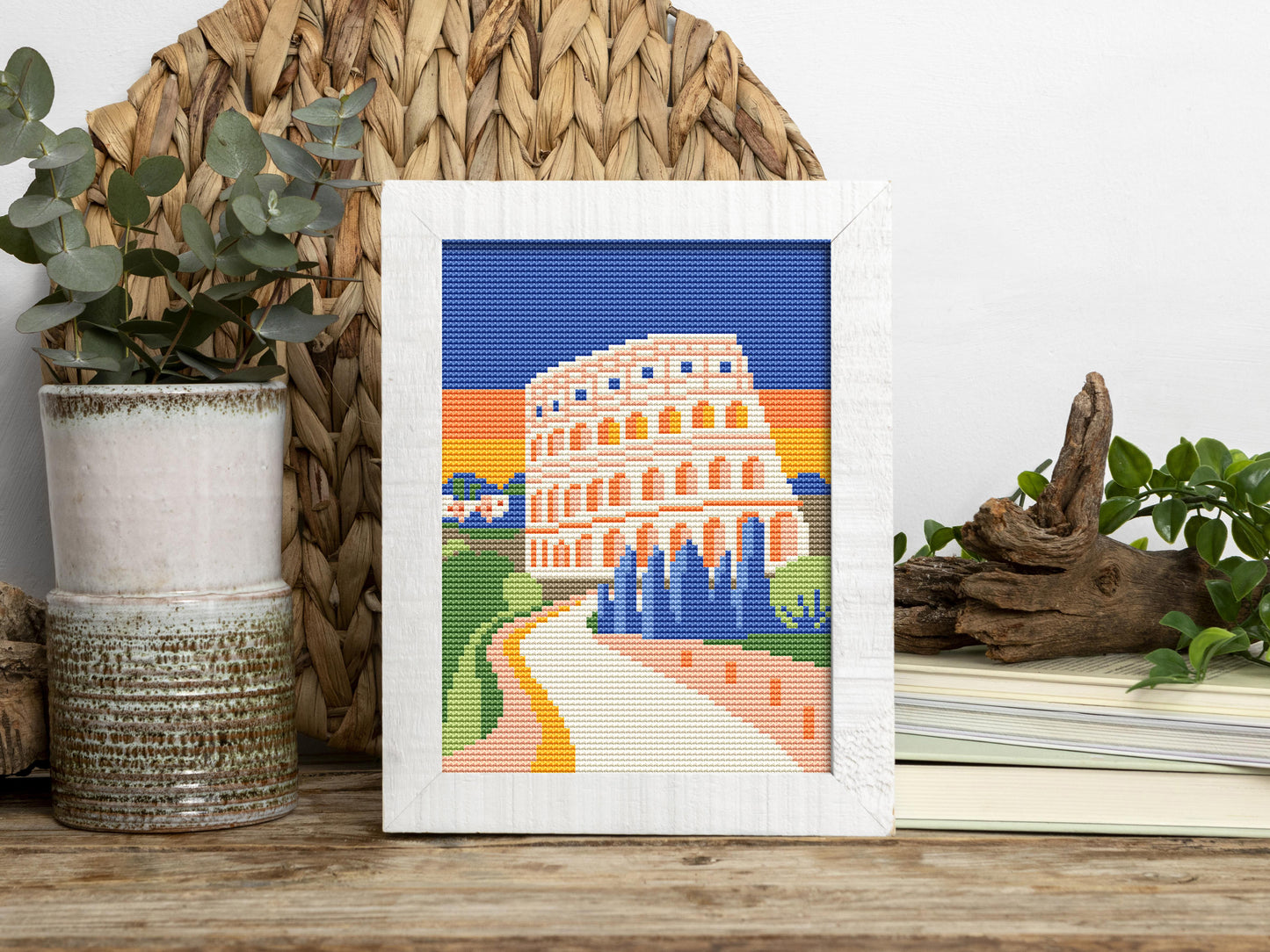 Rome Cross Stitch Pattern – Colosseum PDF Design