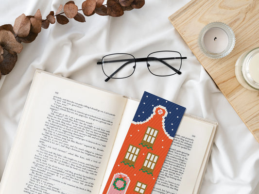 Festive Christmas bookmarks cross stitch patterns, holiday embroidery PDF set