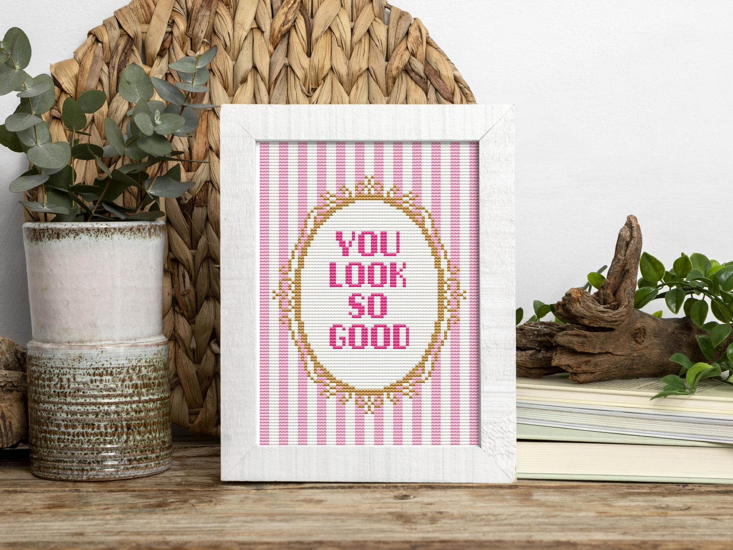 You Look So Good - Cross Stitch Pattern – Trendy Self-Care - Pdf Chart