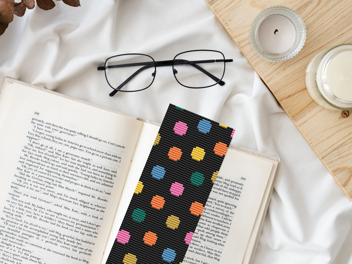 Colorful Abstract - Cross Stitch Bookmarks – Set of 3 - PDF Patterns
