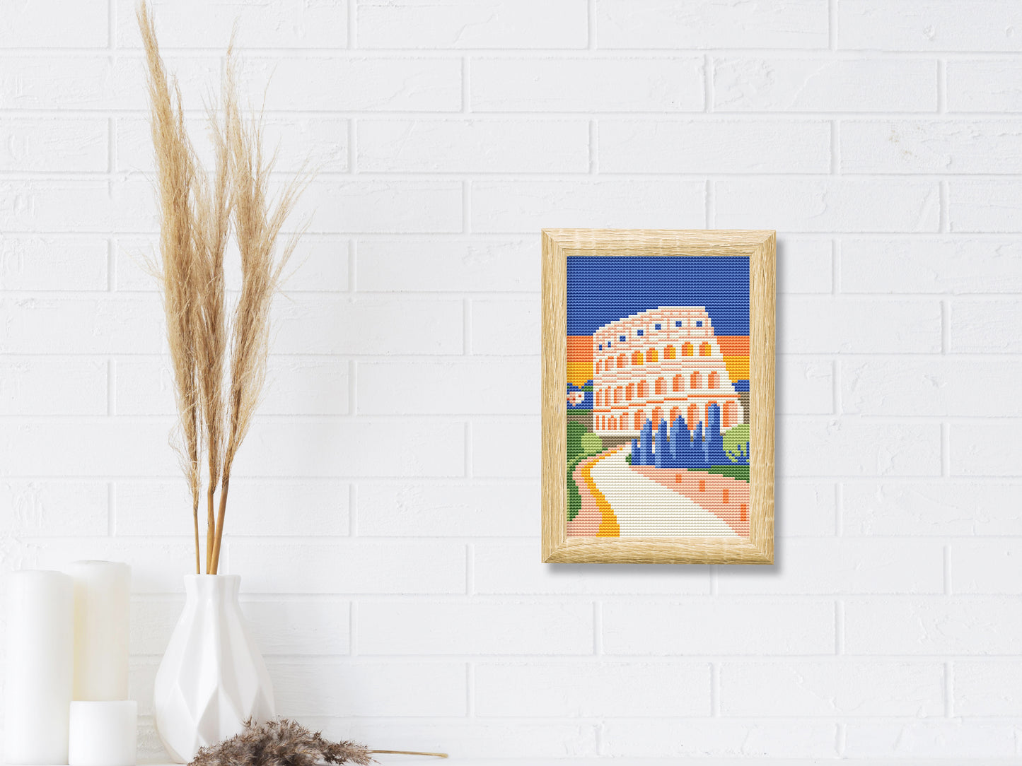 Rome Cross Stitch Pattern – Colosseum PDF Design