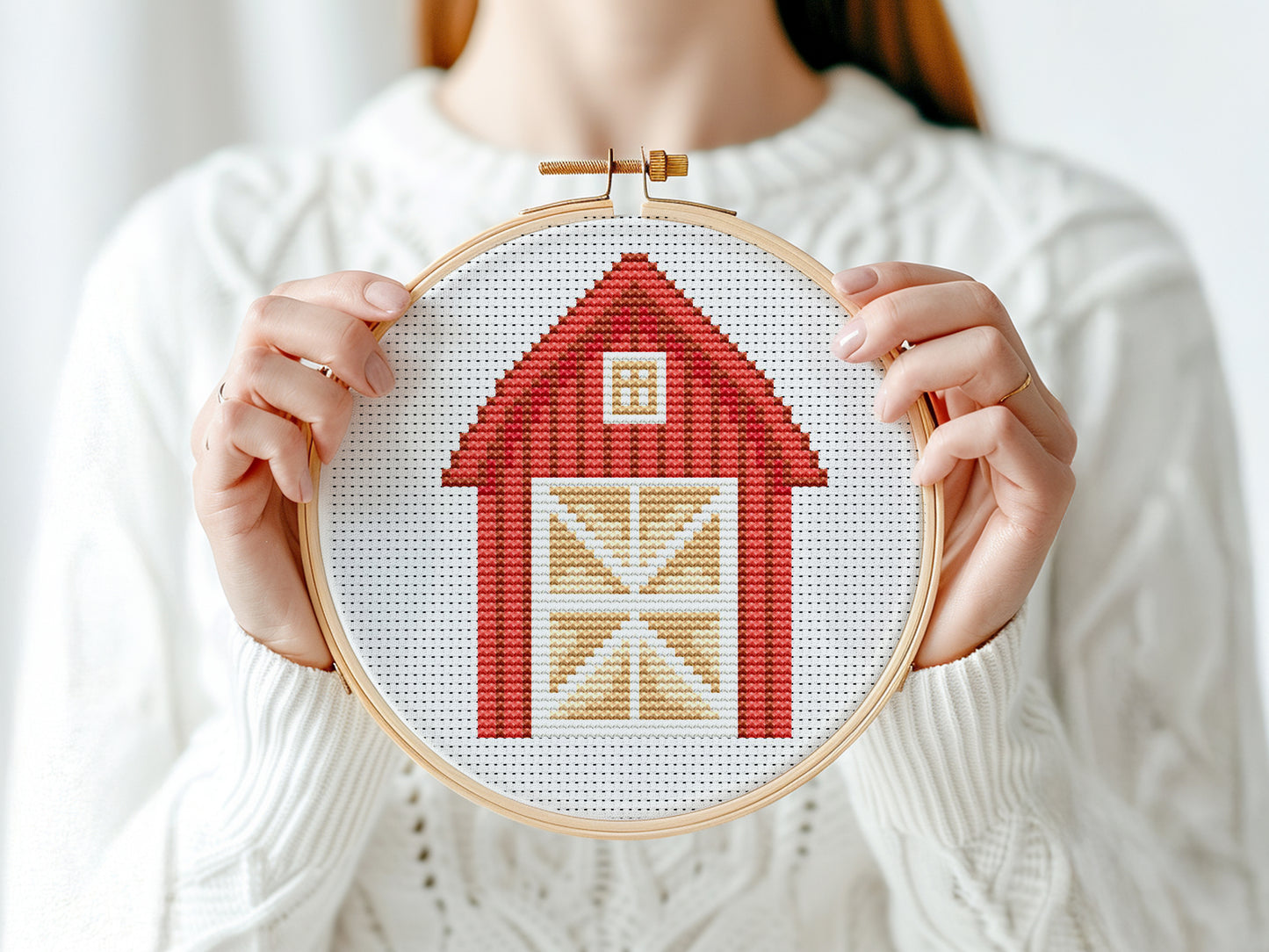 Set of 6 farm animal cross stitch patterns – cow, pig, sheep, chicken, horse, and duck – PDF embroidery charts for kids