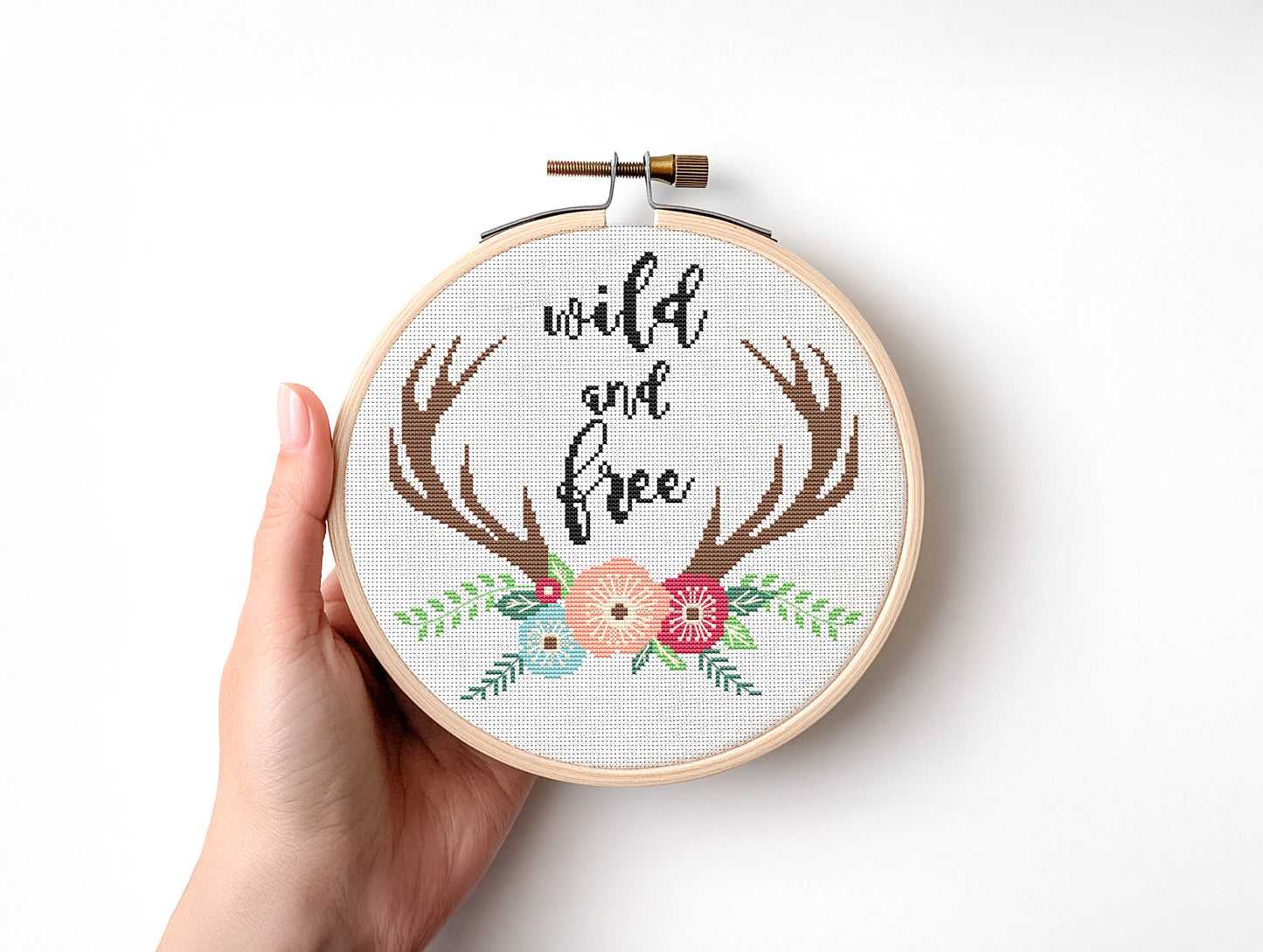 Wild and Free - Cross Stitch Pattern – Boho Design - Free PDF chart