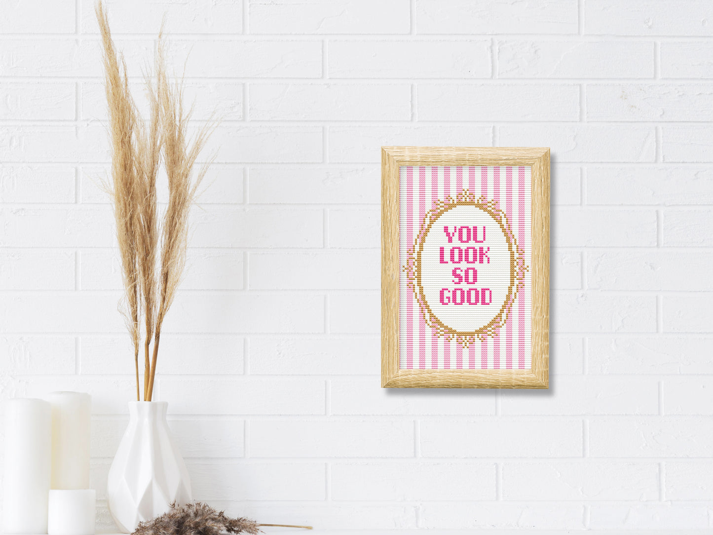 You Look So Good - Cross Stitch Pattern – Trendy Self-Care - Pdf Chart