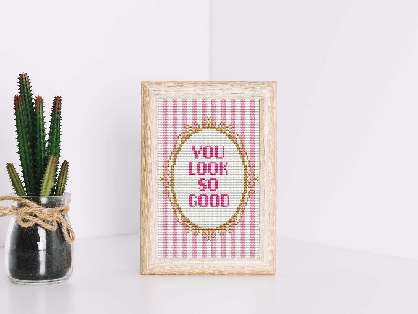 You Look So Good - Cross Stitch Pattern – Trendy Self-Care - Pdf Chart