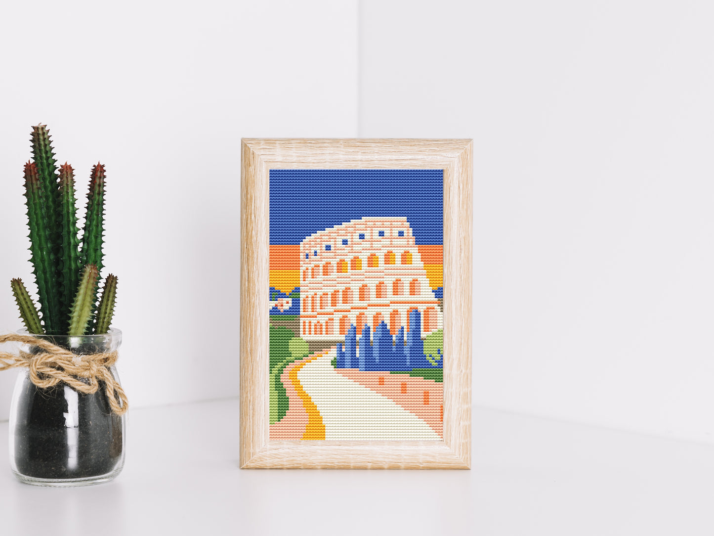 Rome Cross Stitch Pattern – Colosseum PDF Design