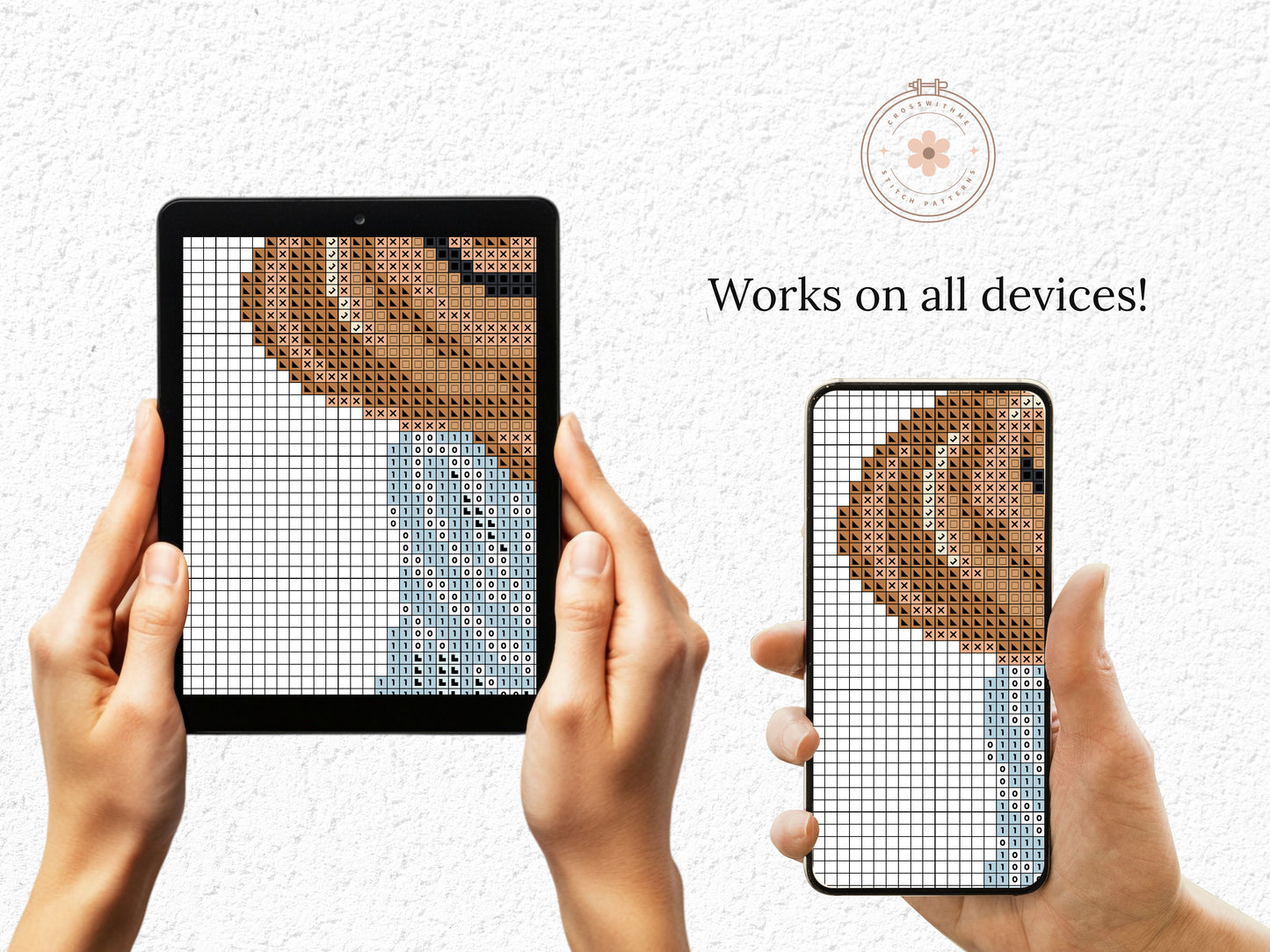 Woman Sitting on a Beach Cross Stitch Pattern – PDF Design