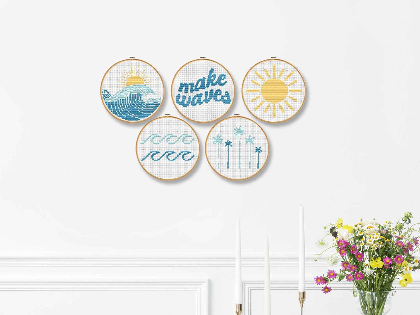 Make Waves Cross Stitch Pattern – PDF – Beginner-Friendly
