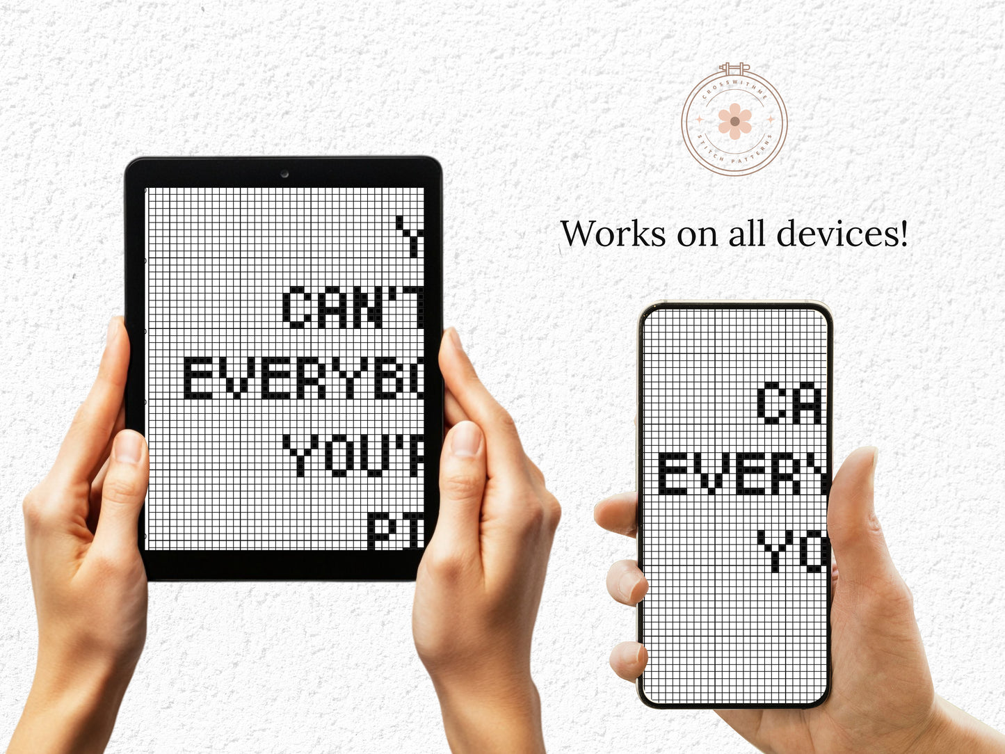 Funny Cross Stitch Pattern – Humor Quote Design - PDF file