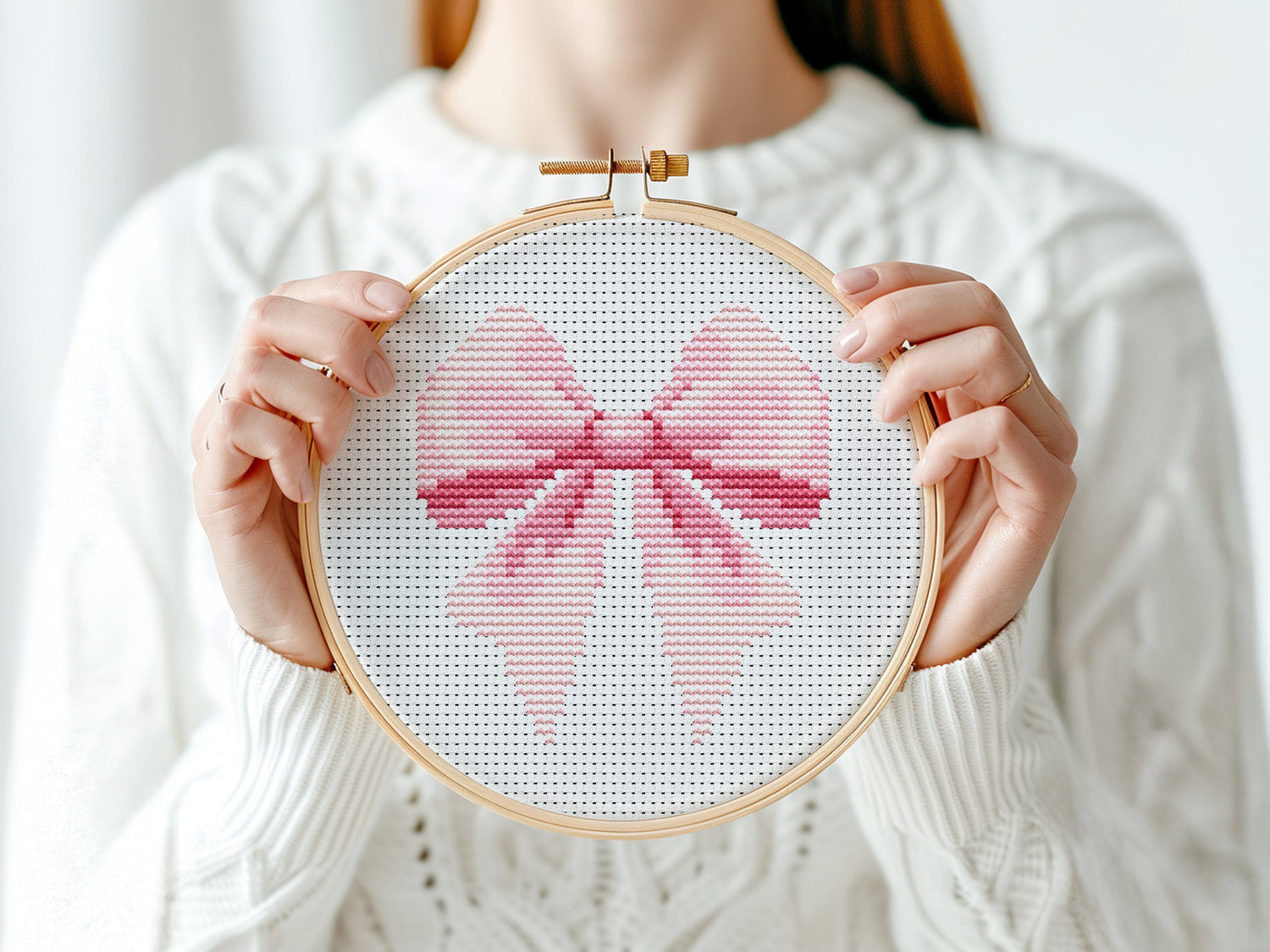 Cross stitch pattern with cute design for girls’ room in PDF format for embroidery