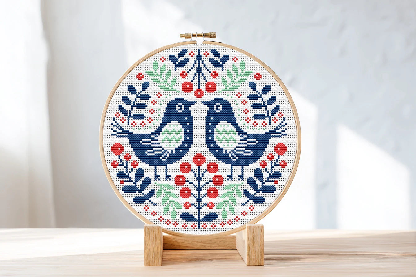 nordic-folk-birds-in-ornaments-cross-stitch-pattern