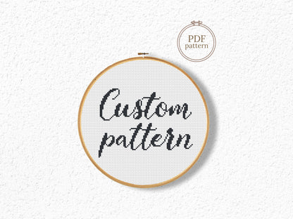 Custom cross stitch pattern – personalized design created from customer idea, sketch, picture, or text