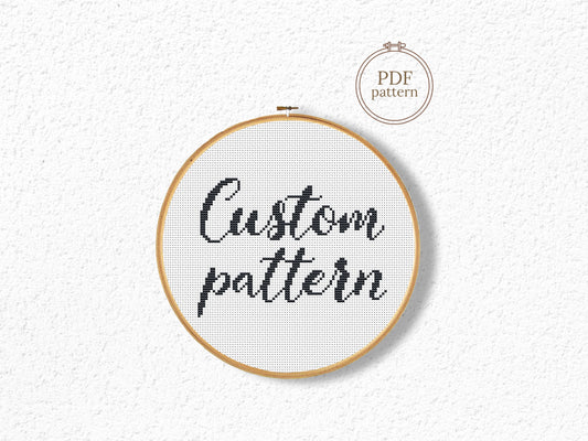 Custom cross stitch pattern – personalized design created from customer idea, sketch, picture, or text