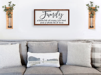 Family farmhouse quote cross stitch pattern – rustic PDF embroidery design for home décor