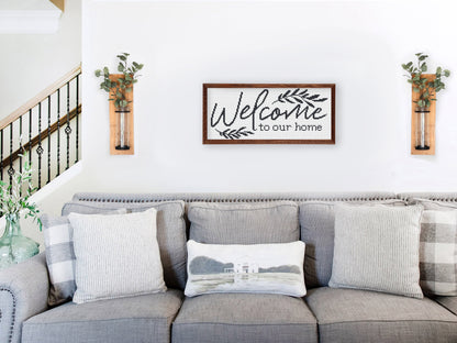 Welcome to Our Home Cross Stitch PDF – Rustic Farmhouse Quote