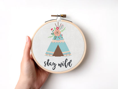 Stay Wild - Free Cross Stitch Pattern - PDF file