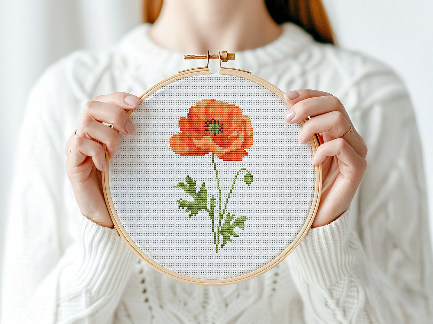 Meadow flower cross stitch pattern set – PDF charts of lavender, poppy, veronica, craspedia, and forget-me-not