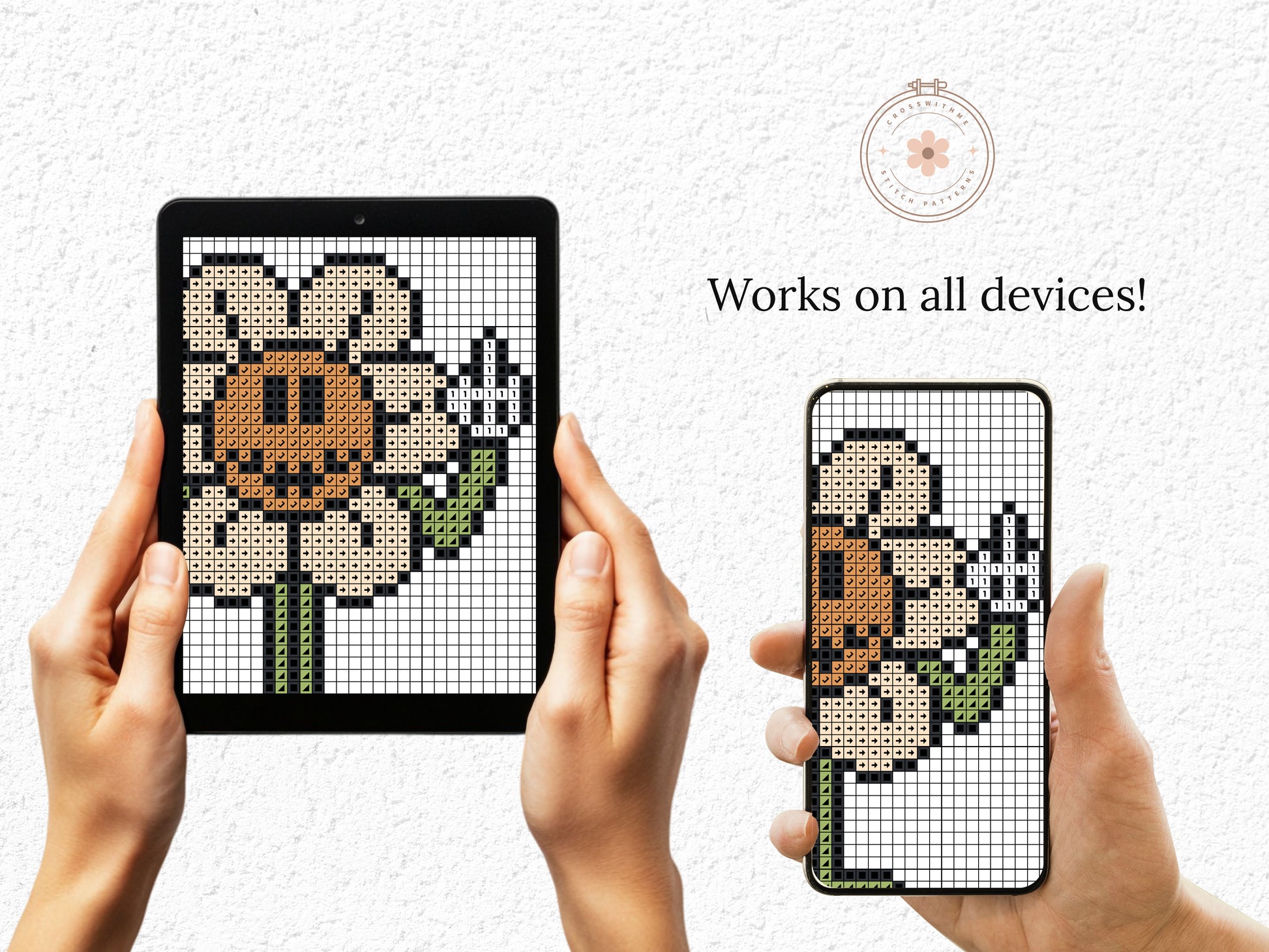 I Can Buy Myself Pumpkins funny autumn cross stitch pattern – trendy fall quote PDF for modern embroidery