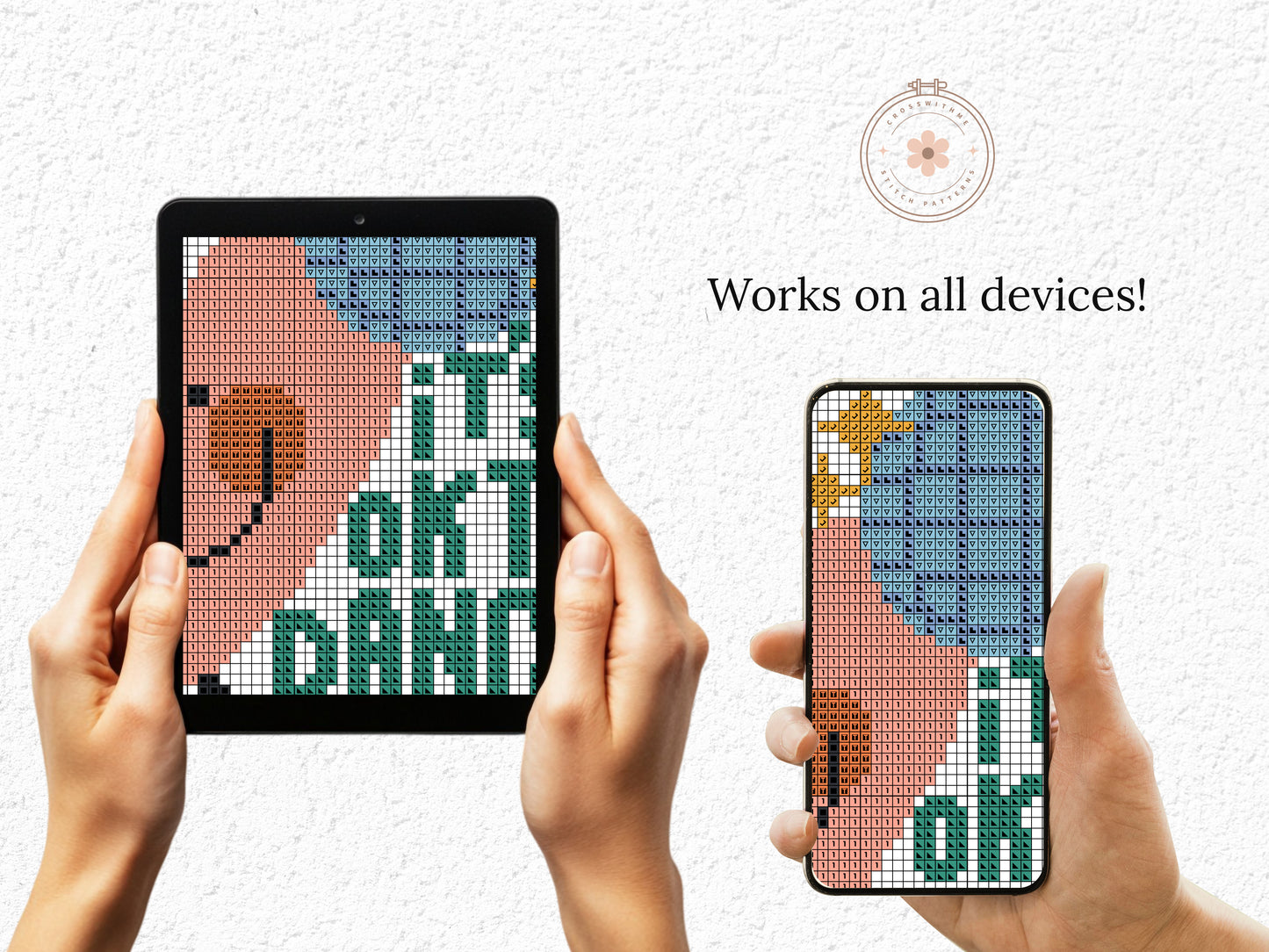 It’s OK to Dance Alone cross stitch pattern – empowering quote embroidery PDF for modern decor and self-love