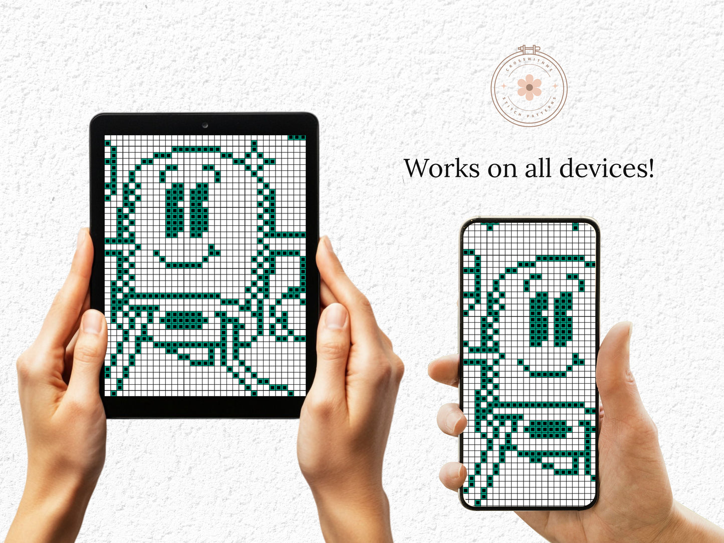 Funny “Getting Shit Done” cross stitch pattern with toilet paper motif – modern motivational PDF embroidery chart