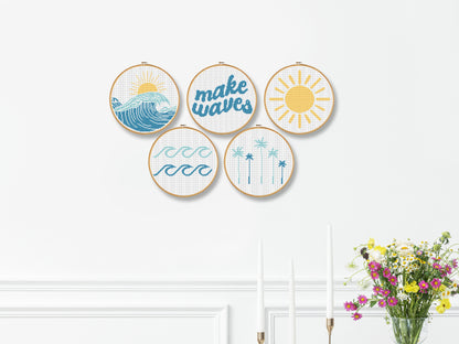 Make Waves Cross Stitch Pattern – PDF – Beginner-Friendly
